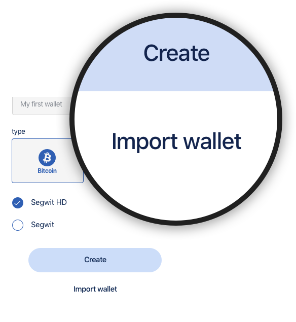create a wallet