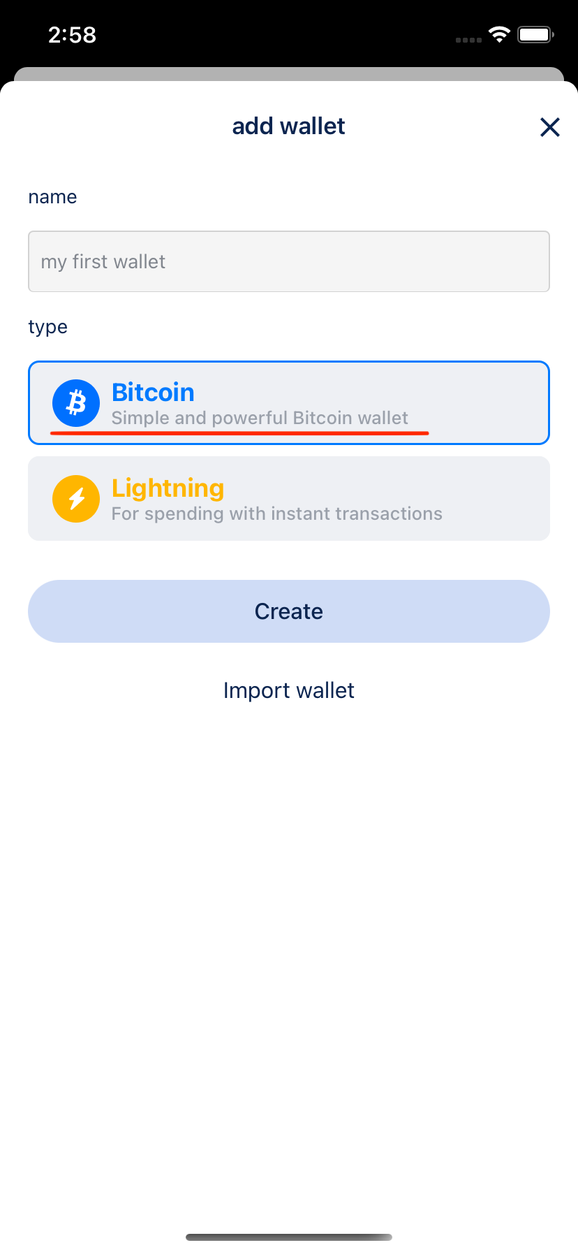 create new bitcoin wallet