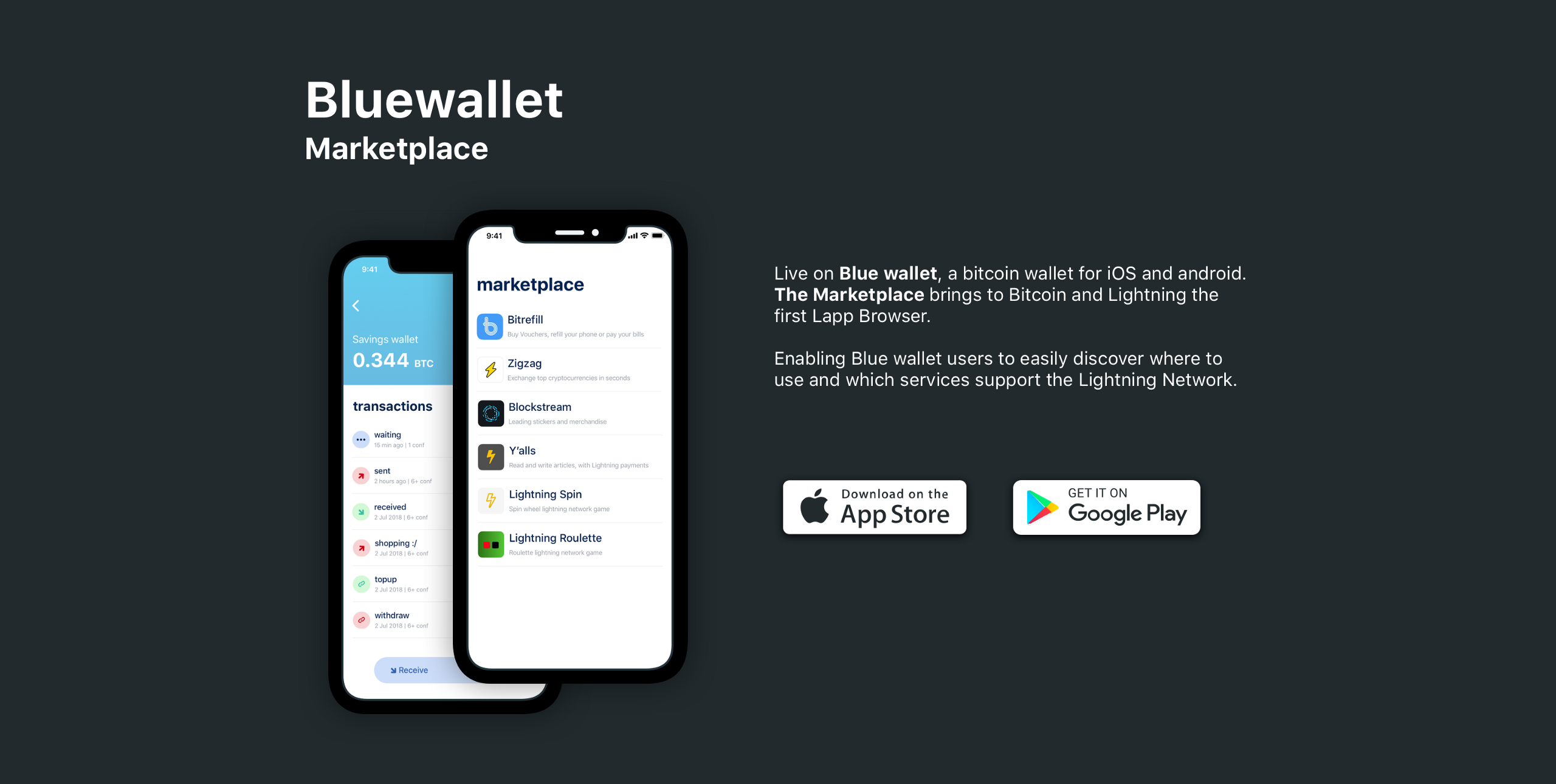 BlueWallet - Bitcoin wallet and Lightning wallet for iOS and Android