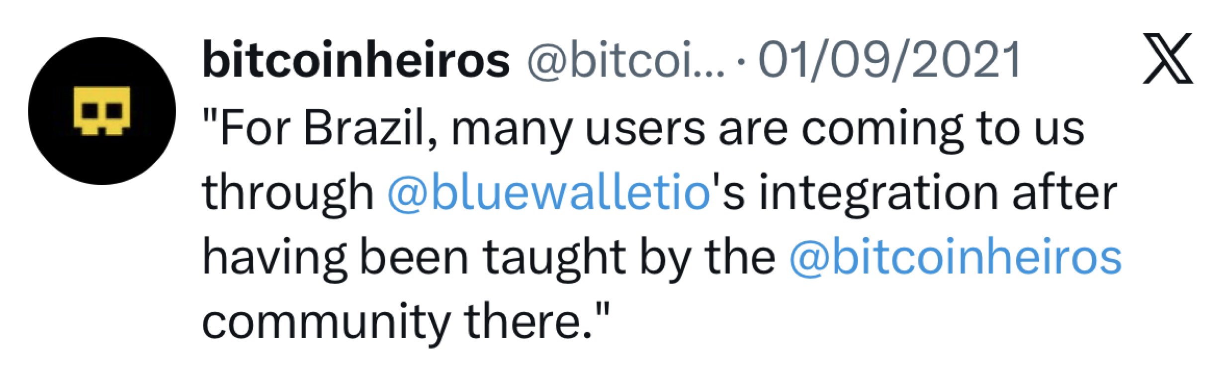 Feedback from Bitcoinheiros