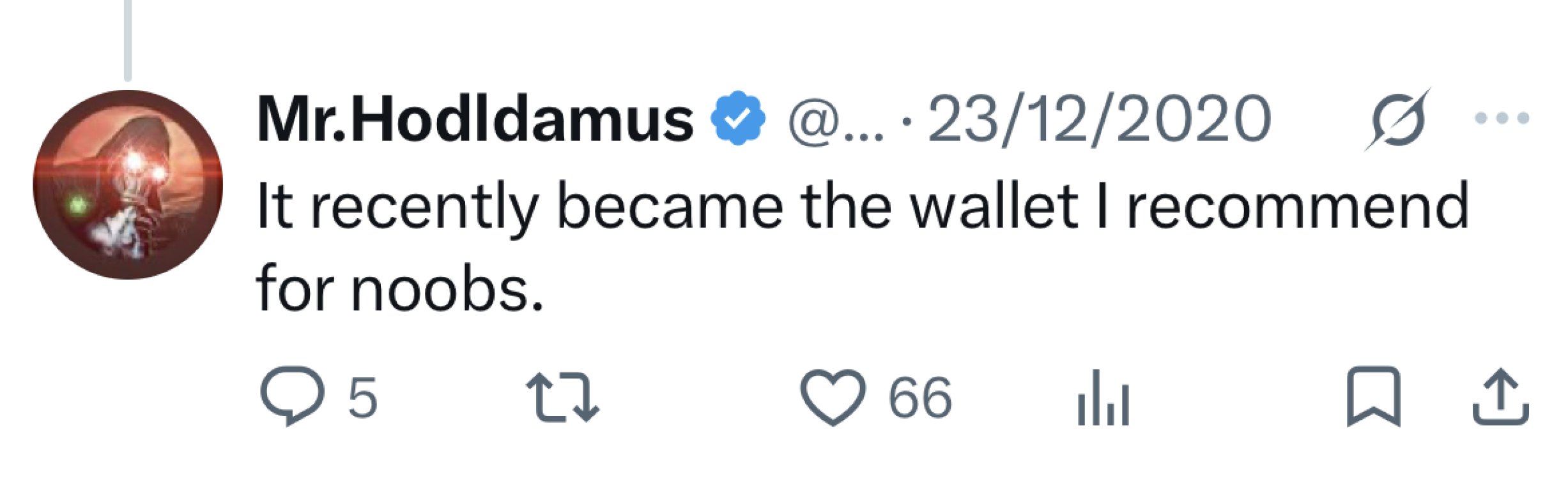 Feedback from Mr Hodl
